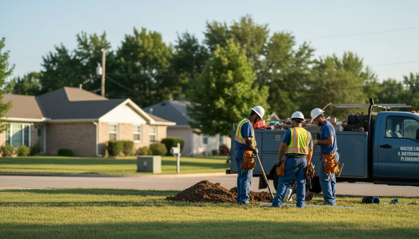 Residential water line and bathroom plumbing service in Peralta, NM